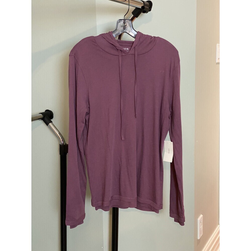 Vince Men's Double Layer Pullover Hoodie Sweater Purple Size S $230